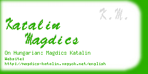 katalin magdics business card